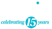Corbin Advisors logo in white with celebrating 15 years tagline