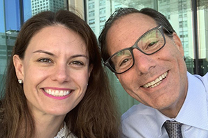 Founder & CEO, Rebecca Corbin and Jeffrey Goldsmith at a client visit