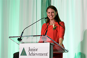 Founder & CEO, Rebecca Corbin honored at Junior Achievement of Southwest New England Entrepreneurial Award, Inaugural Recipient 2018